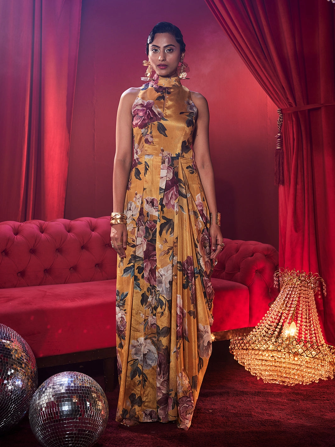 Signora Floral Drape Gown All Timewear Fashion Forward