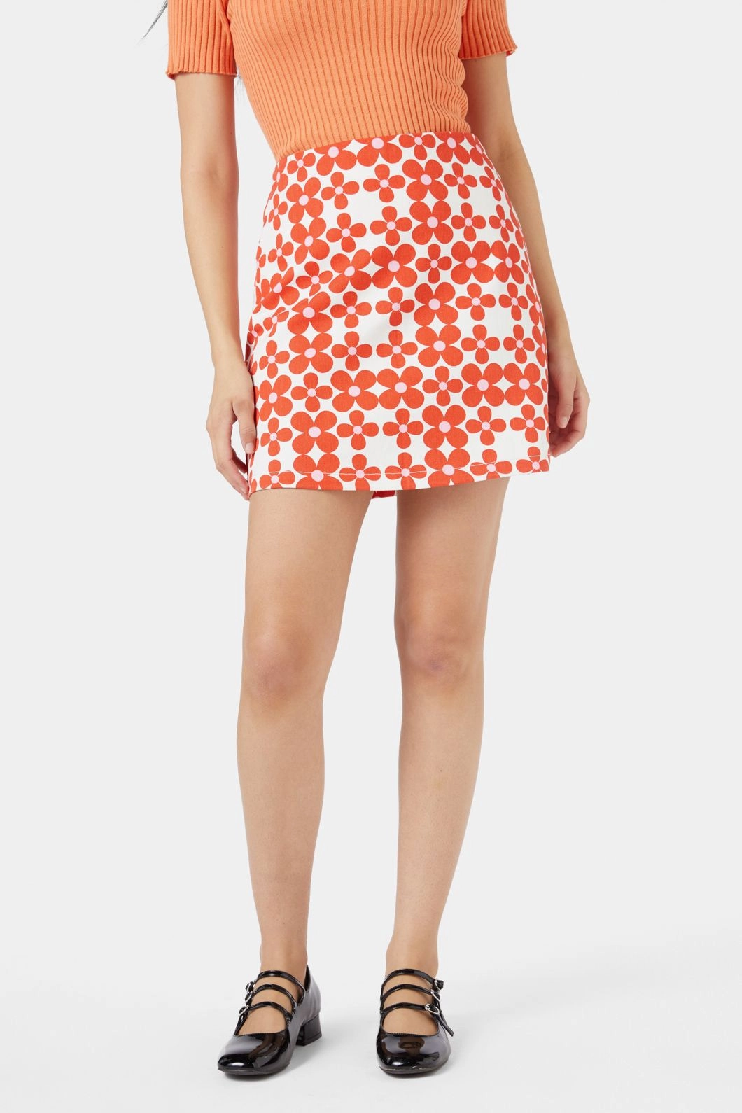 Pleated Construction Juni Mini Skirt