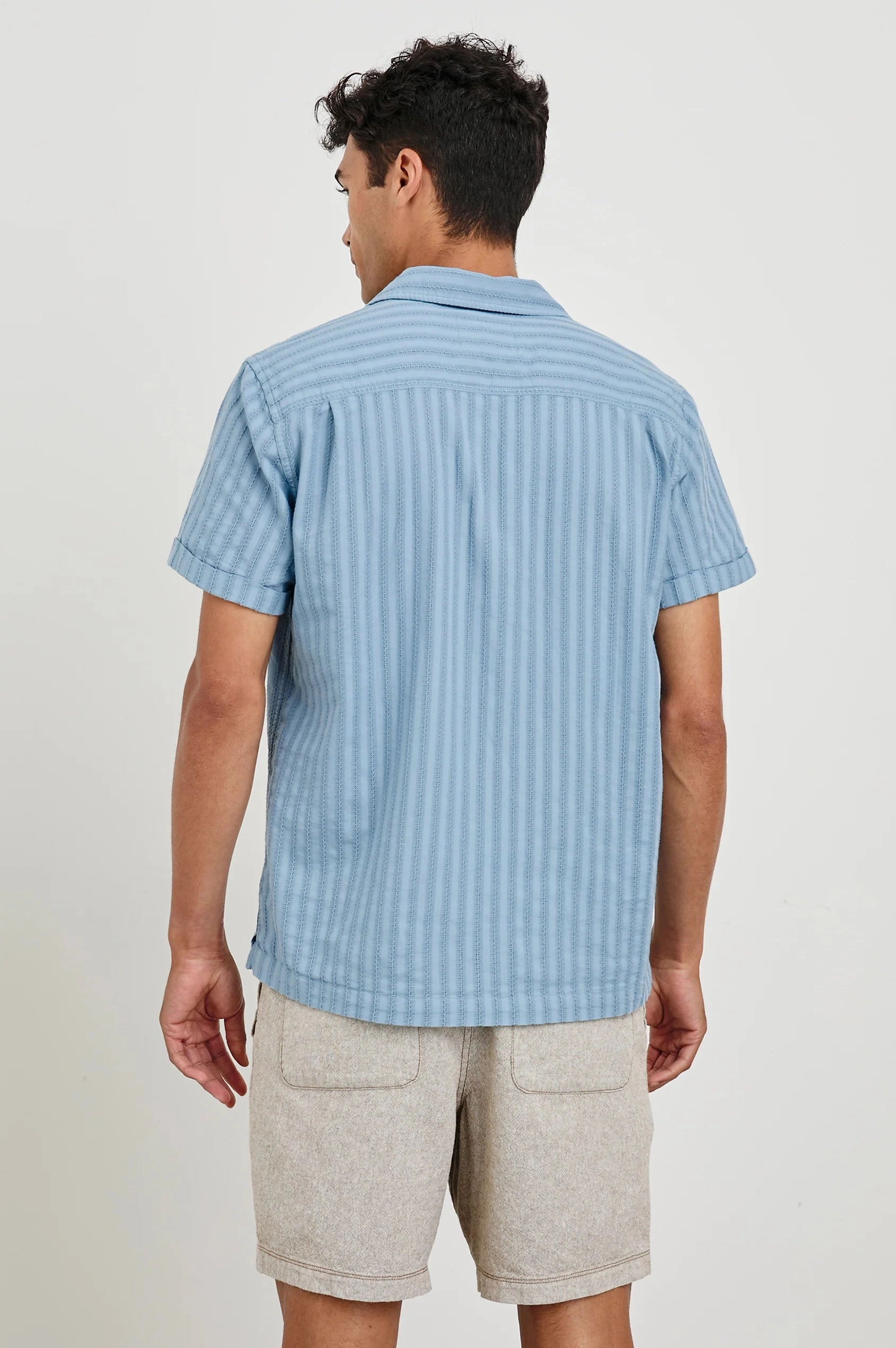SINCLAIR FADED TONAL STRIPE SHORT SLEEVE SHIRT Cozy clothing