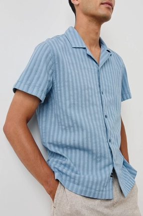DoubleLayered Summer Wear SINCLAIR FADED TONAL STRIPE SHORT SLEEVE SHIRT