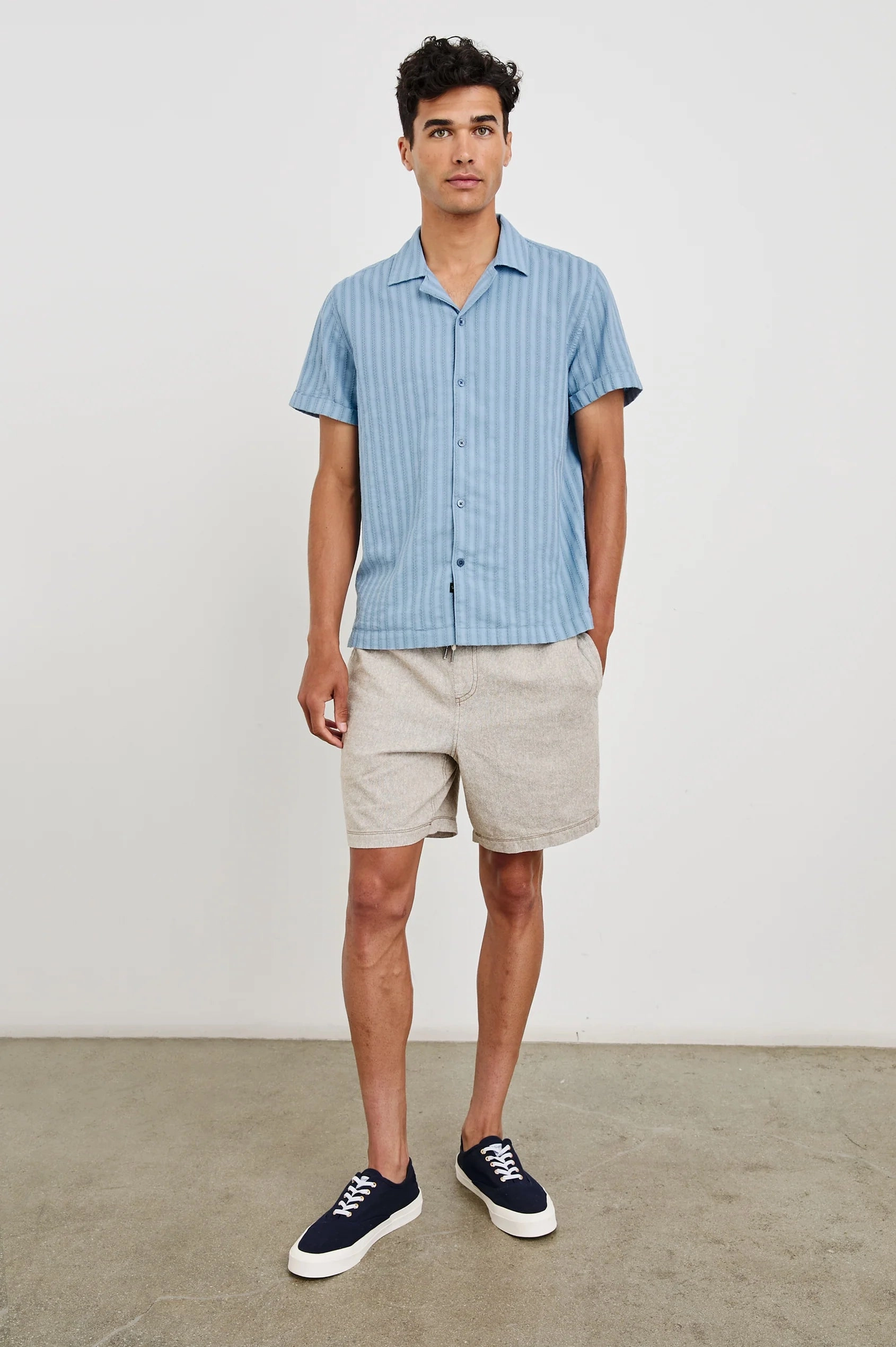 SINCLAIR FADED TONAL STRIPE SHORT SLEEVE SHIRT WaterRepellentCoating