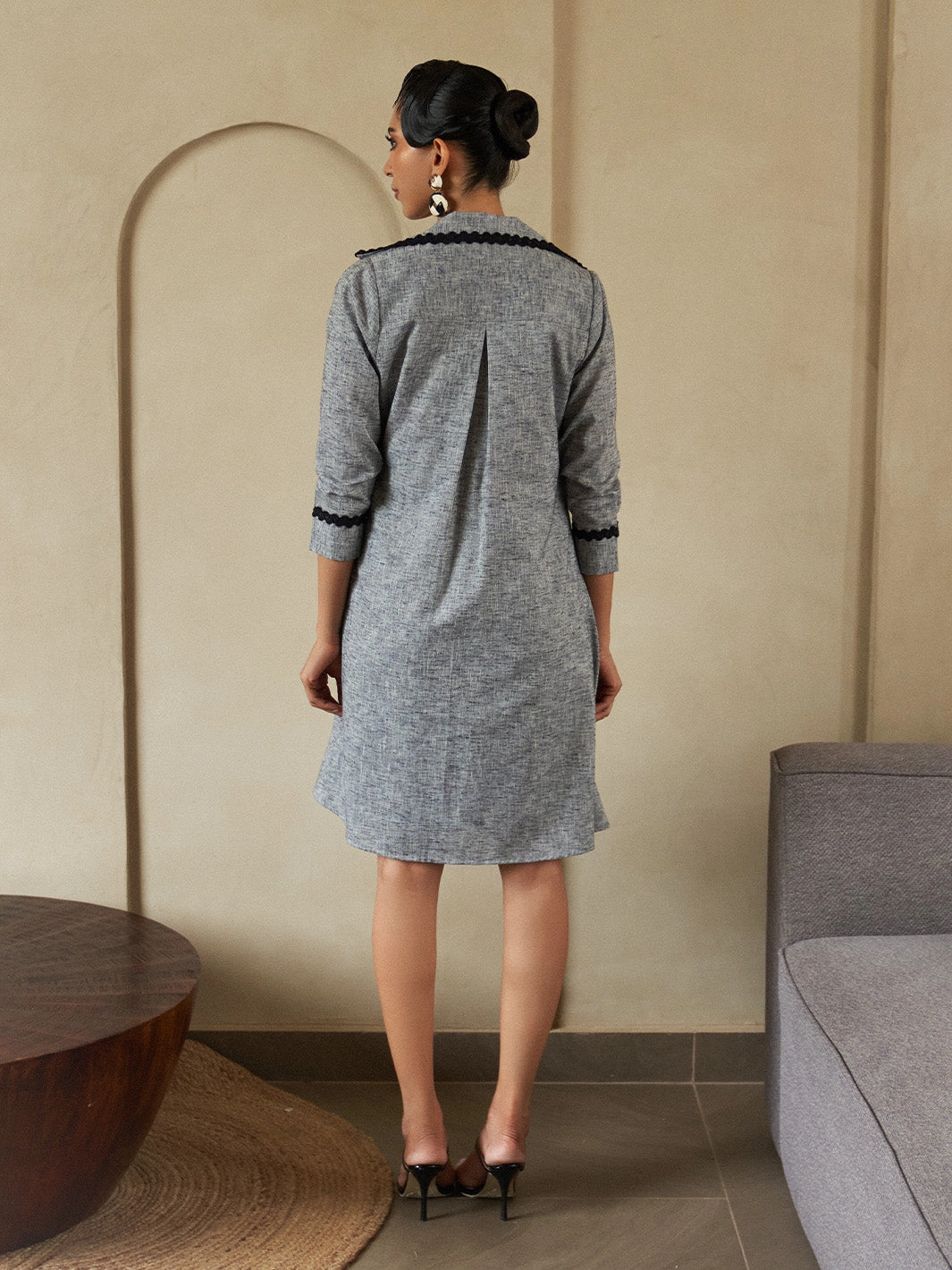 Pure Fit Slate Lace Jacket Dress Co-ord Set