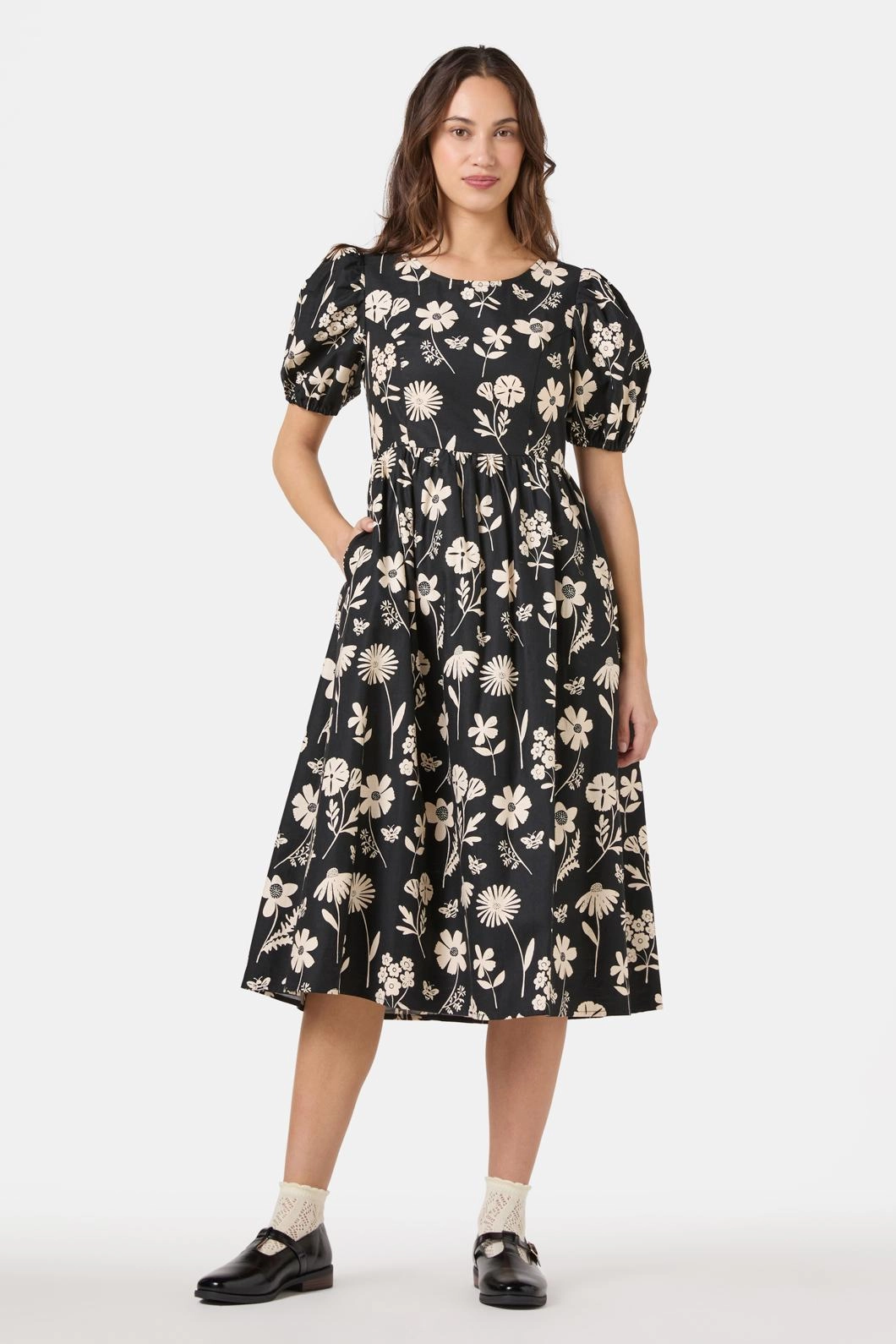 Feminine full-length gown Variety Fleur Midi Dress