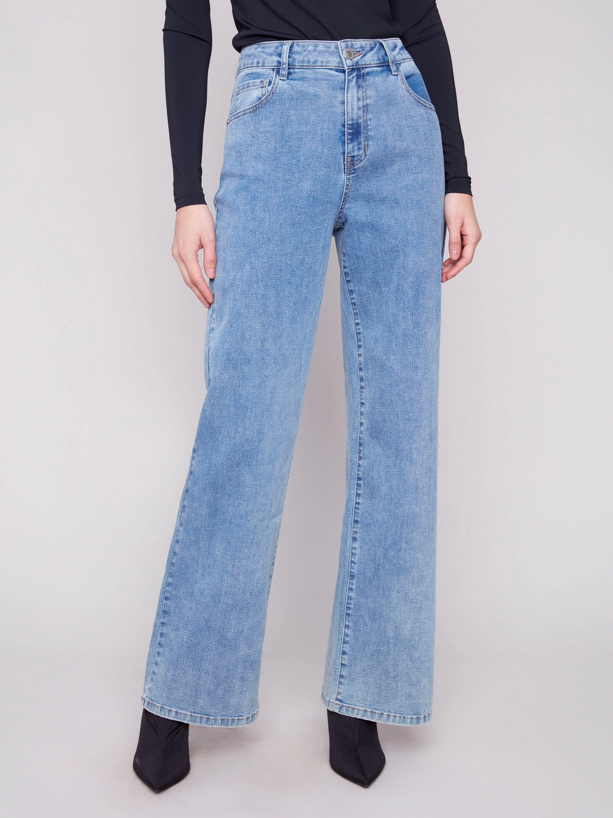 Daily Driven Chloe Wide Leg Jeans - Light Blue