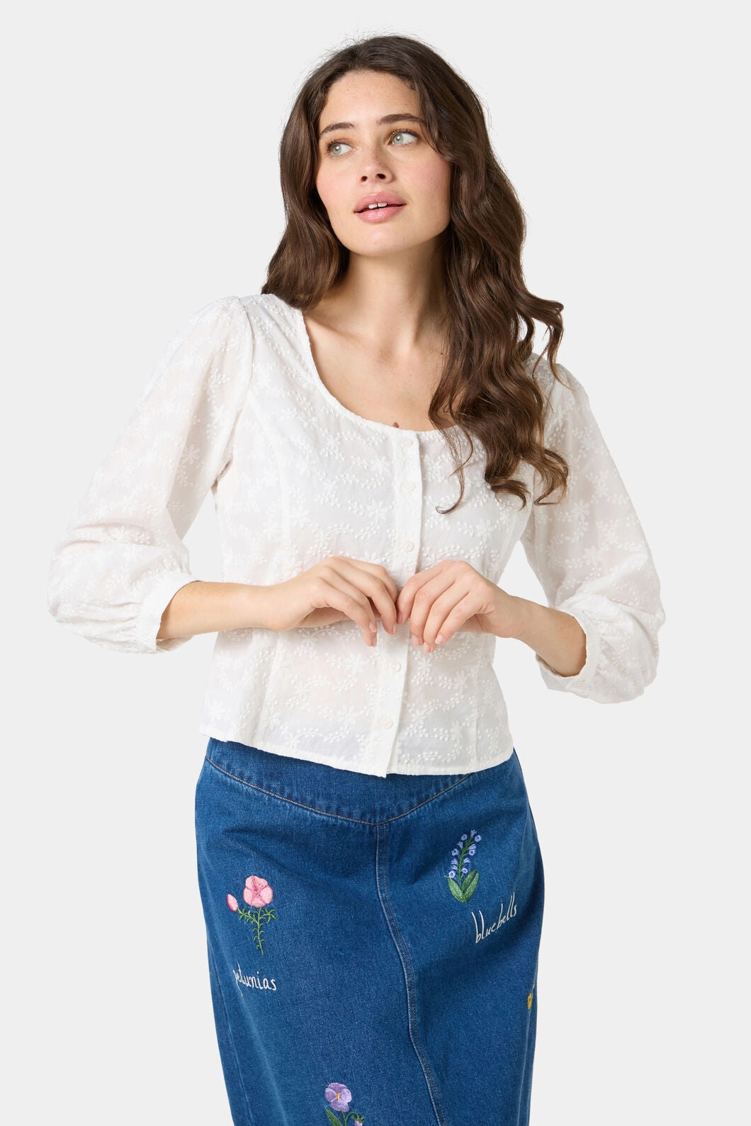 AntiStaticFinish All-Purpose Lily Broidery Top