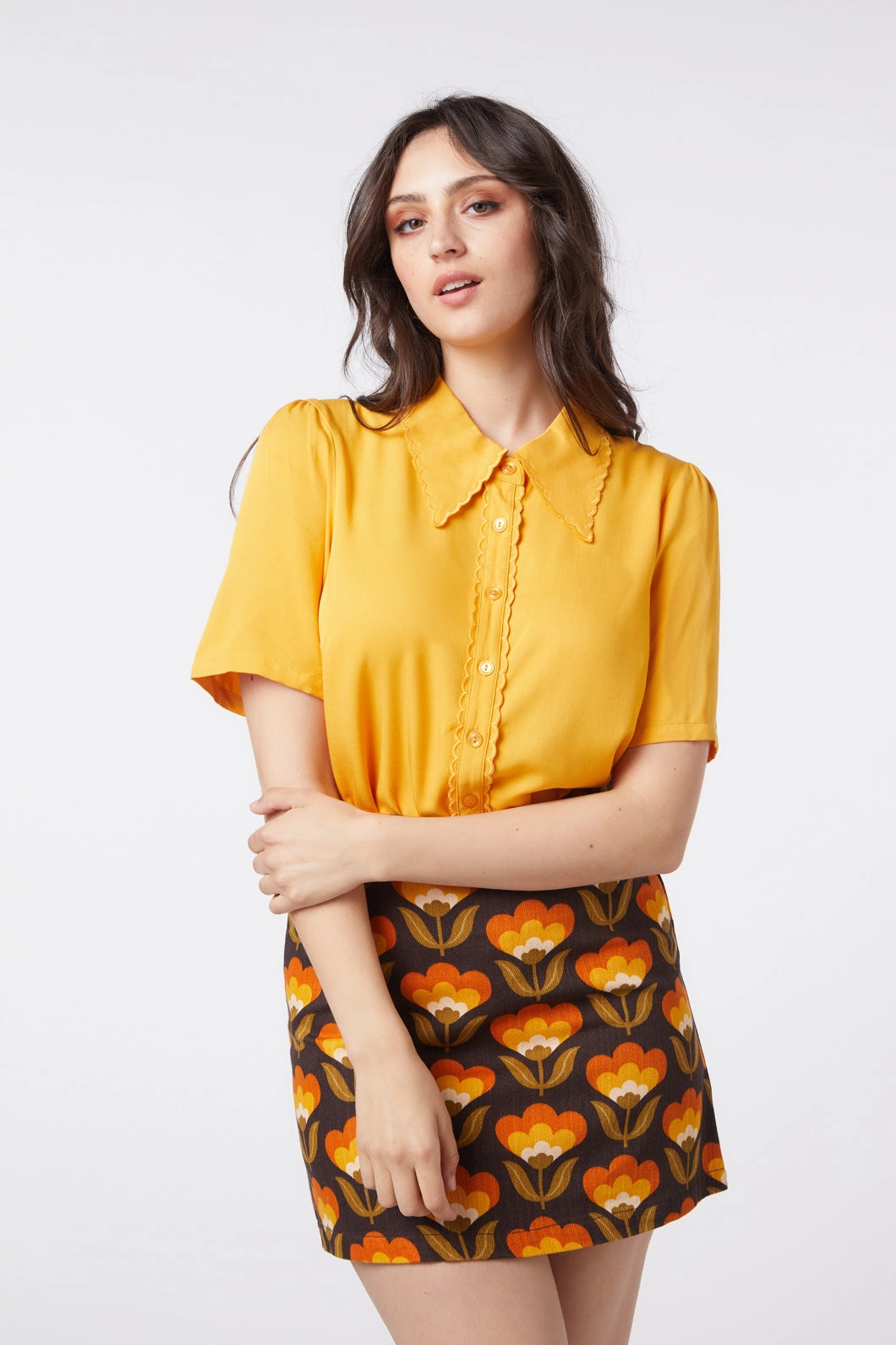 HighNeckCut FrenchTerry Louise Blouse