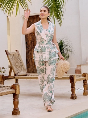 Josas Toile Printed Jacket Hidden Pocket