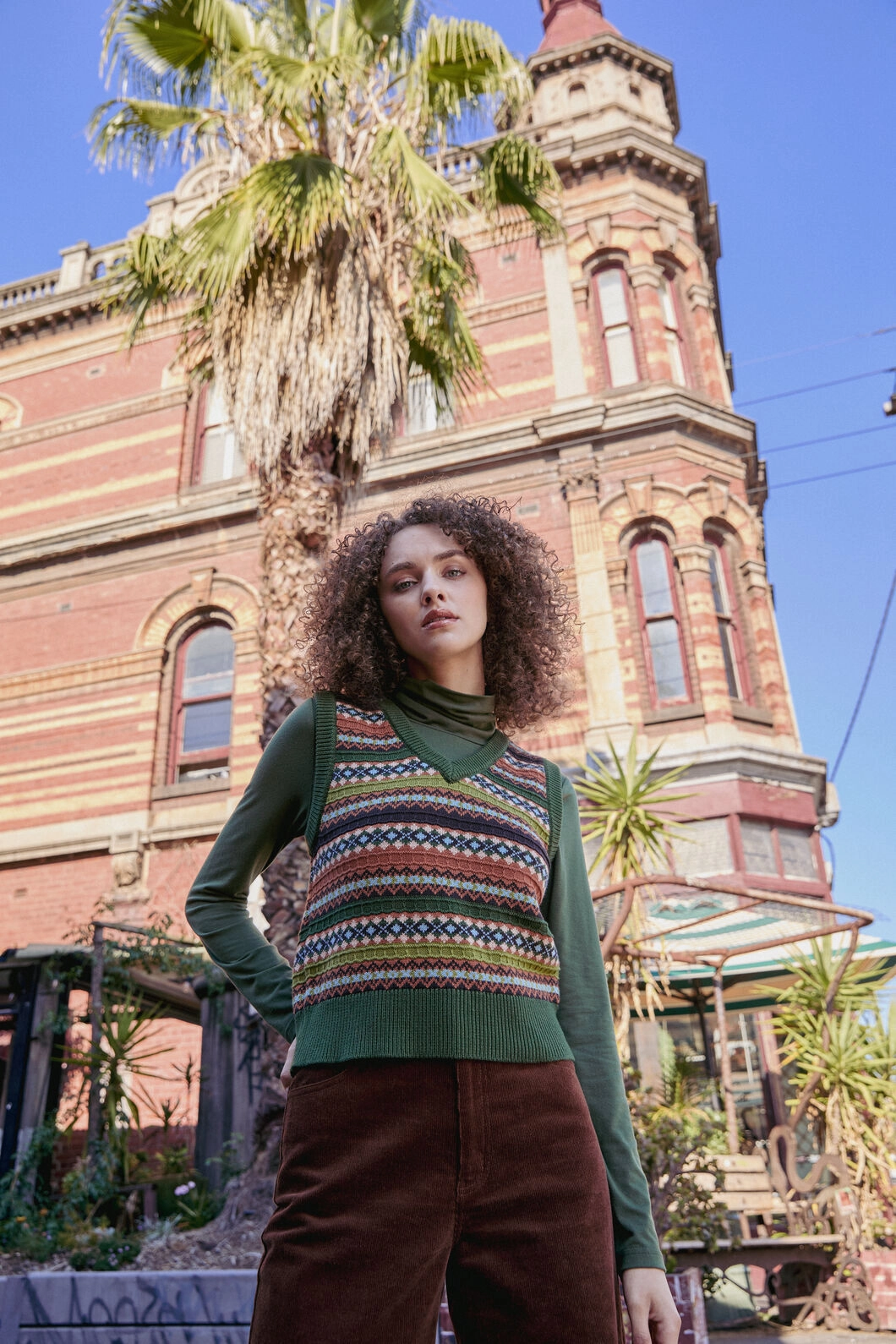 Comfortable Style Fairisle Knit Vest