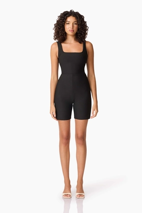 CURAAE Nora Unitard in Black Casual Lines Urban Edge
