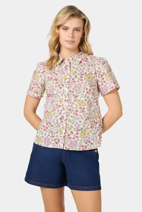 Libby Bee Ditsy Shirt QuickPackFoldableDesign Four Way Stretch Material