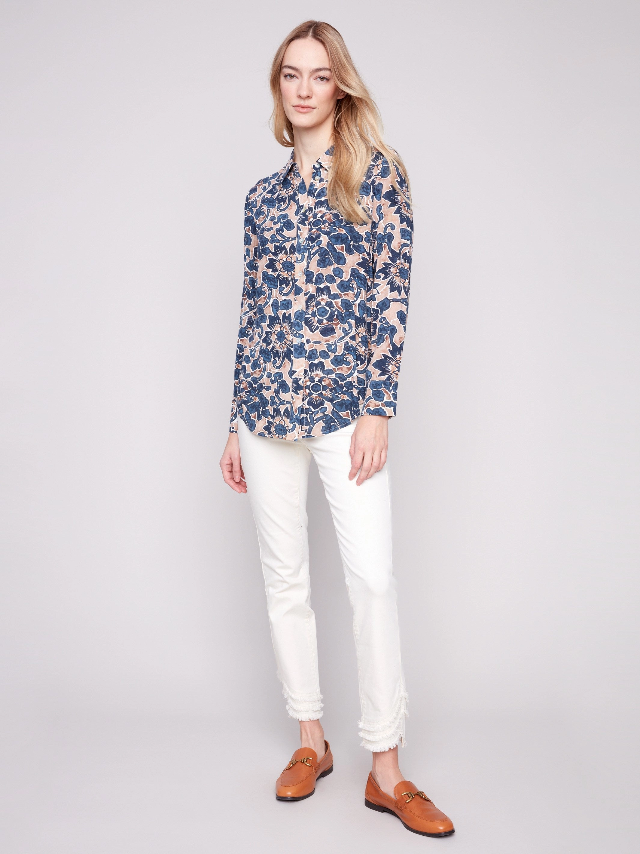 Bread Printed Button-Up Shirt - Cavolo