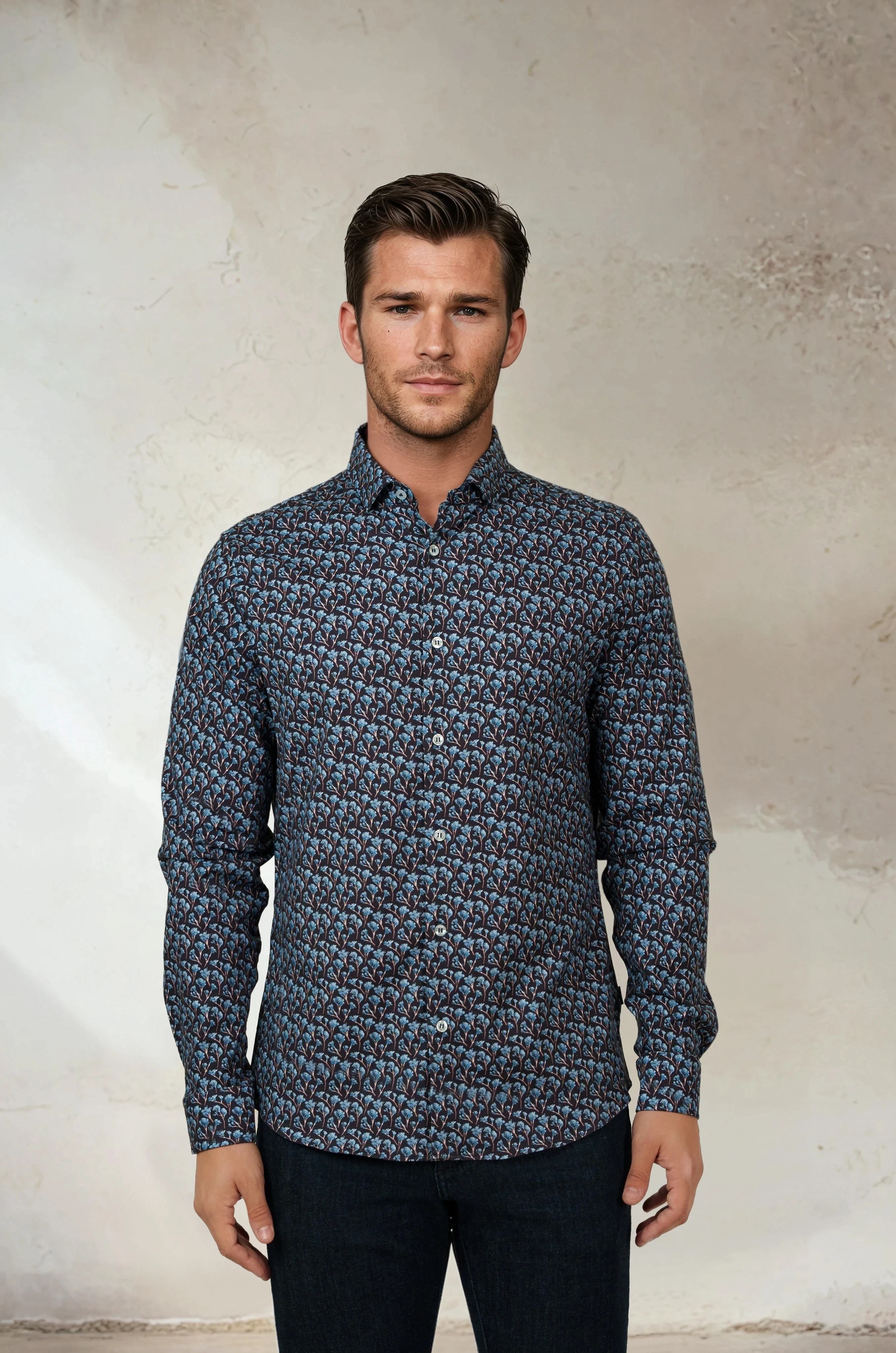 SNOWBRUSH LONG SLEEVE SHIRT Linen Blend Fabric Ventilated Back Panels