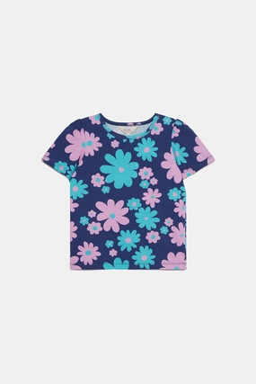 Chilly Day Style Floral Kids Tee