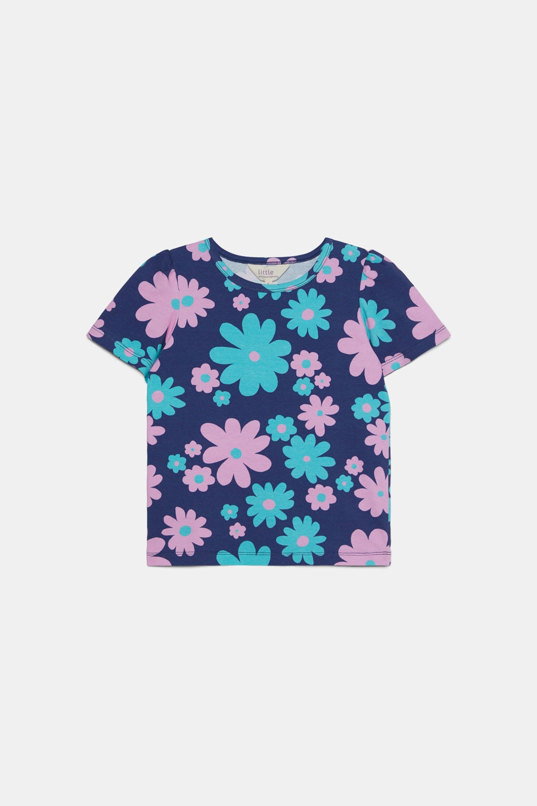 Subtle Logo Placement Casual Wearable Floral Kids Tee