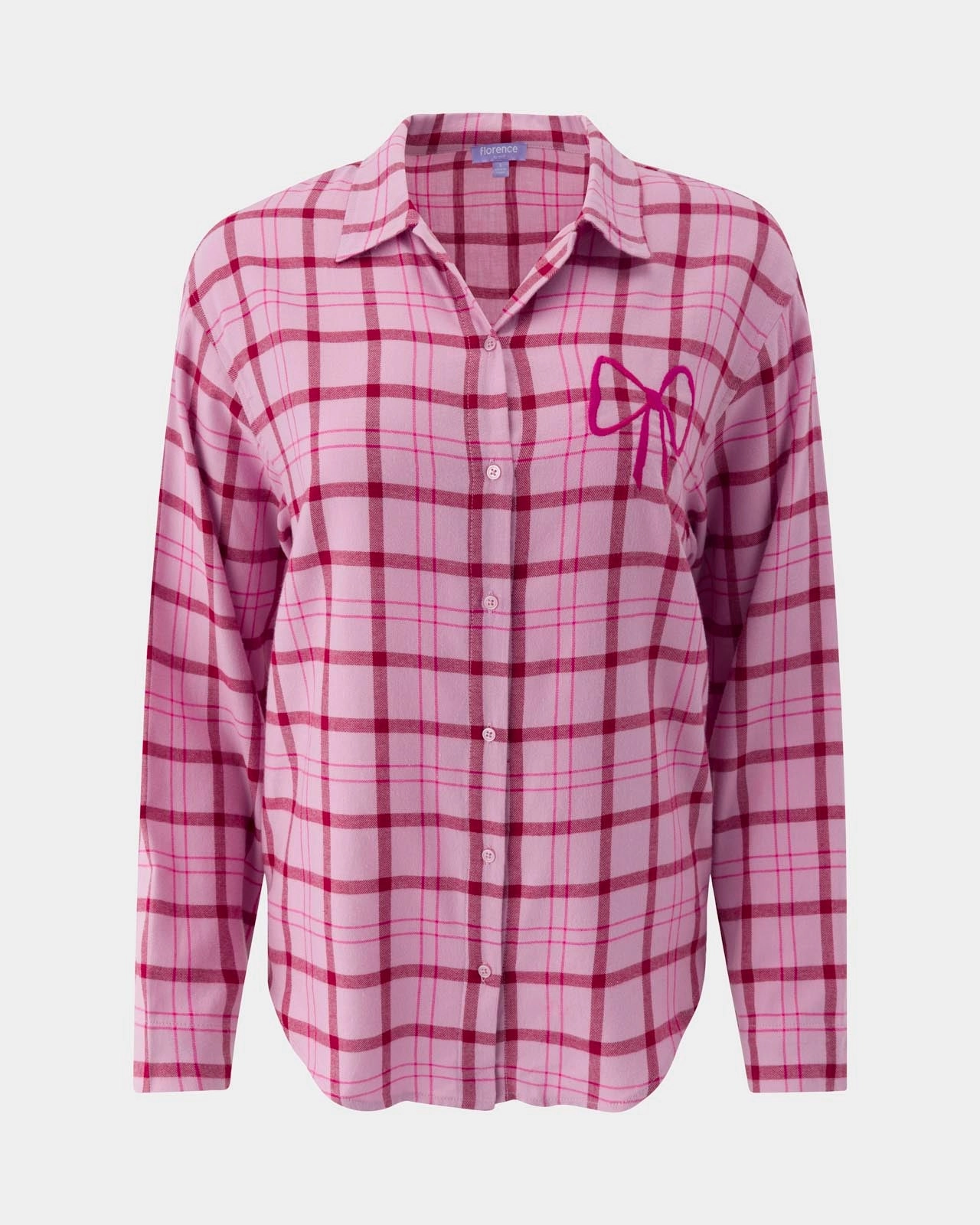 Relaxed T-shirt Weather Guard Cozy Flannel Sleep Shirt
