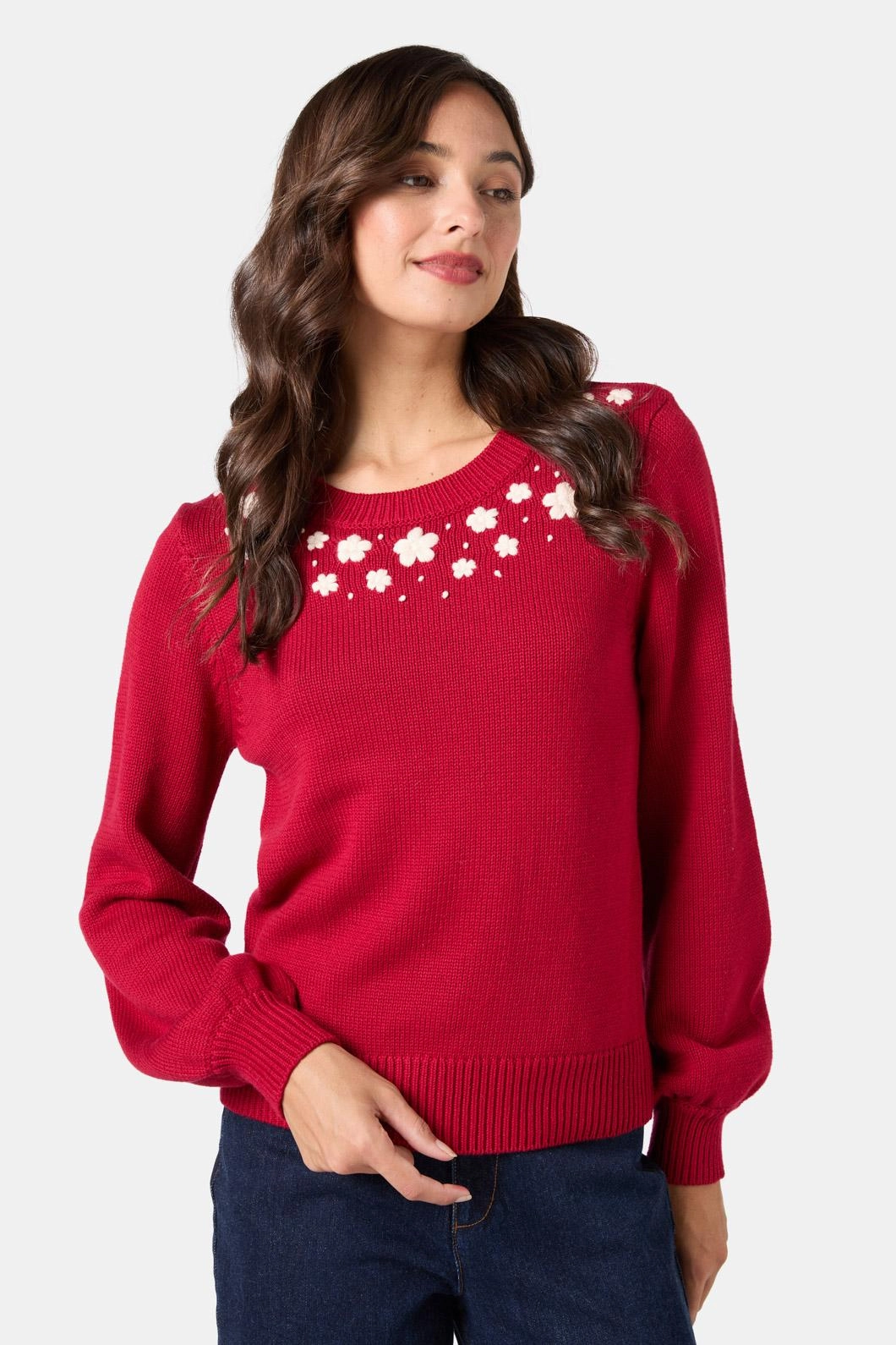 Meg Daisy Embroidered Jumper Odor Resistant Material