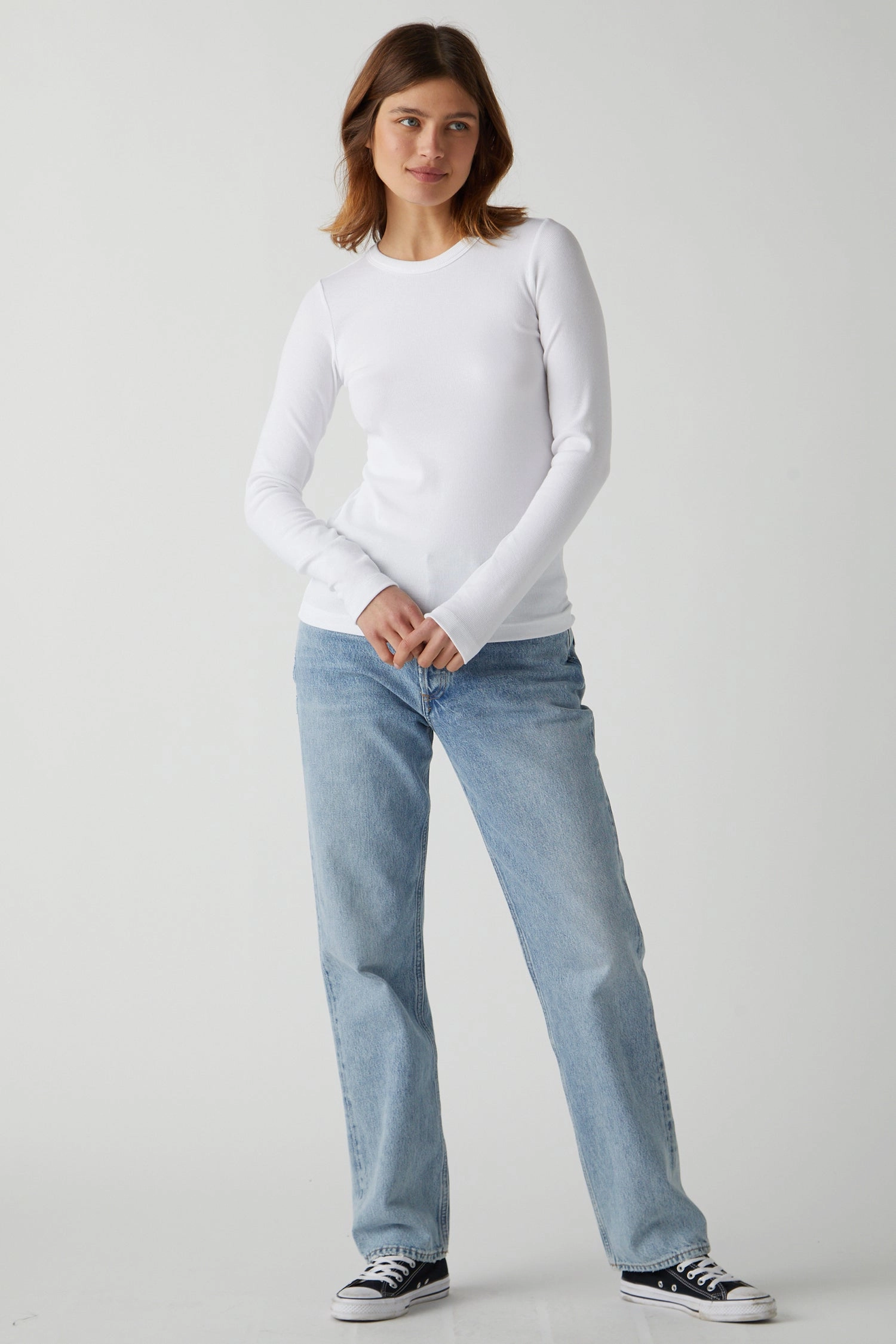 CAMINO MODAL RIB LONG SLEEVE TOP Suede Mood