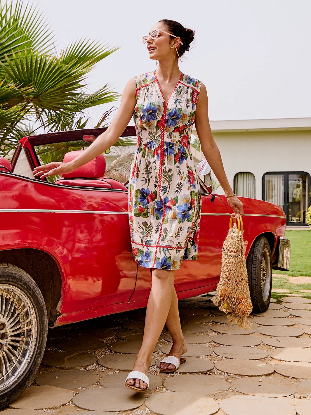 Doilies Laced Cross Stitch Cotton Dress All-Day Comfort Wear