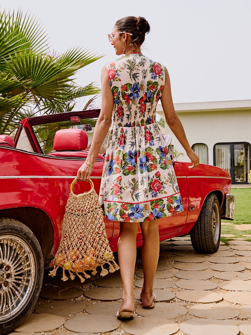 Doilies Laced Cross Stitch Cotton Dress Formal Look