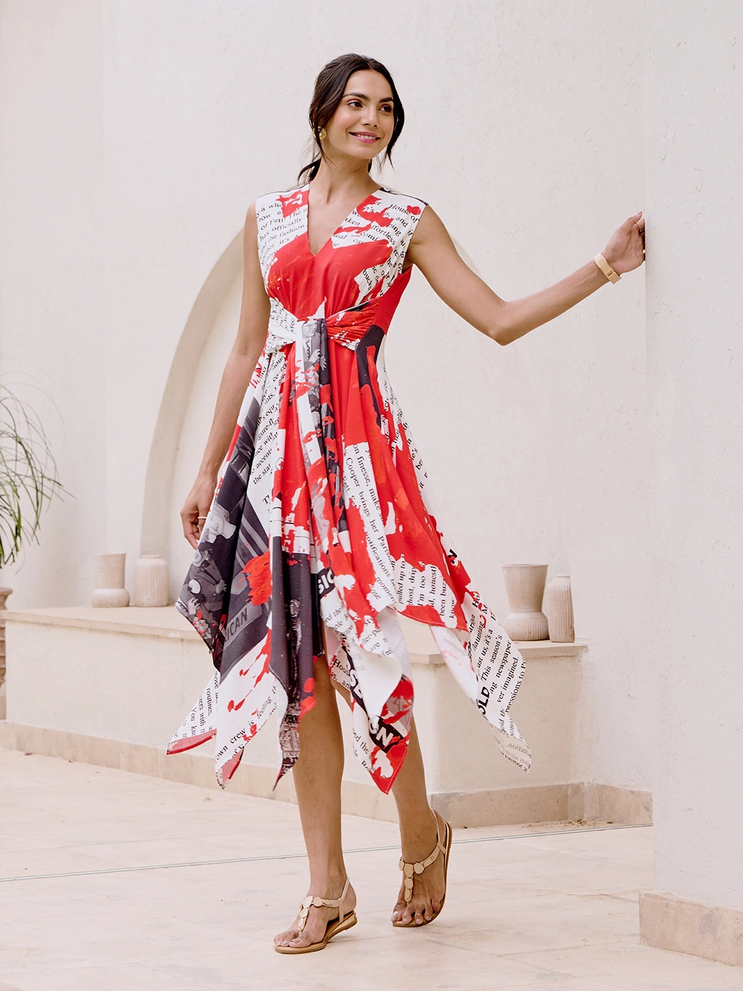 Daily Wrap Asymmetric Maxi Dress Scoop-Neck