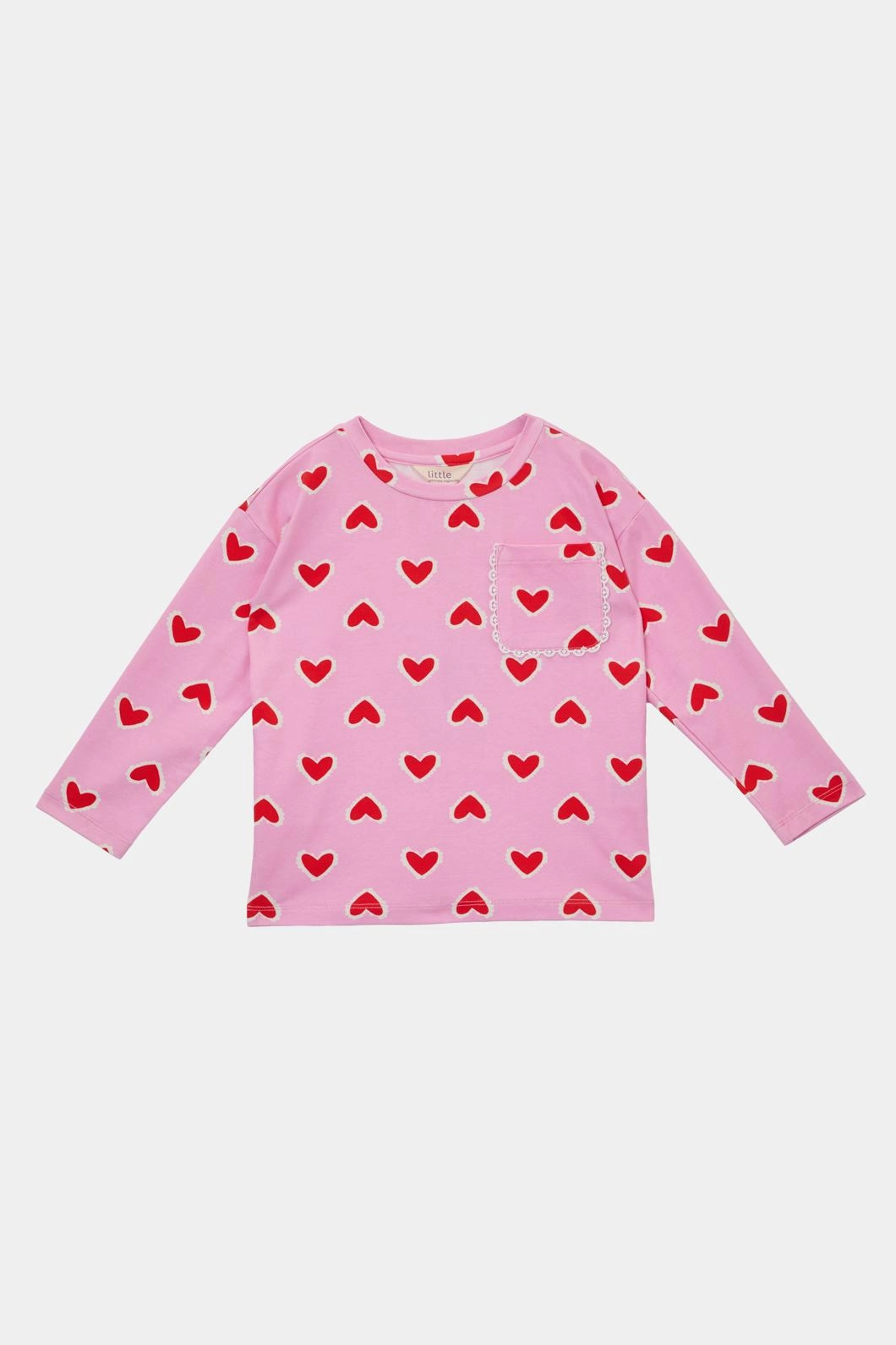 certified Hearts Kids LS Pkt Tee