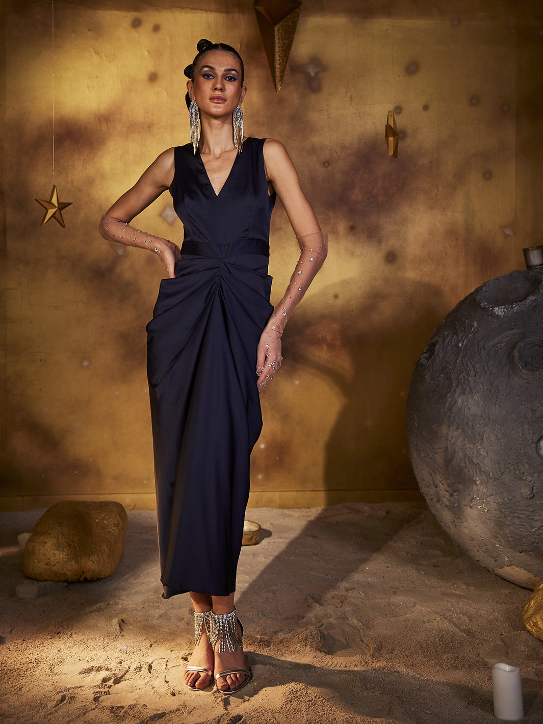 Spartan Cowl Dress Stylish Fit Calm Lines