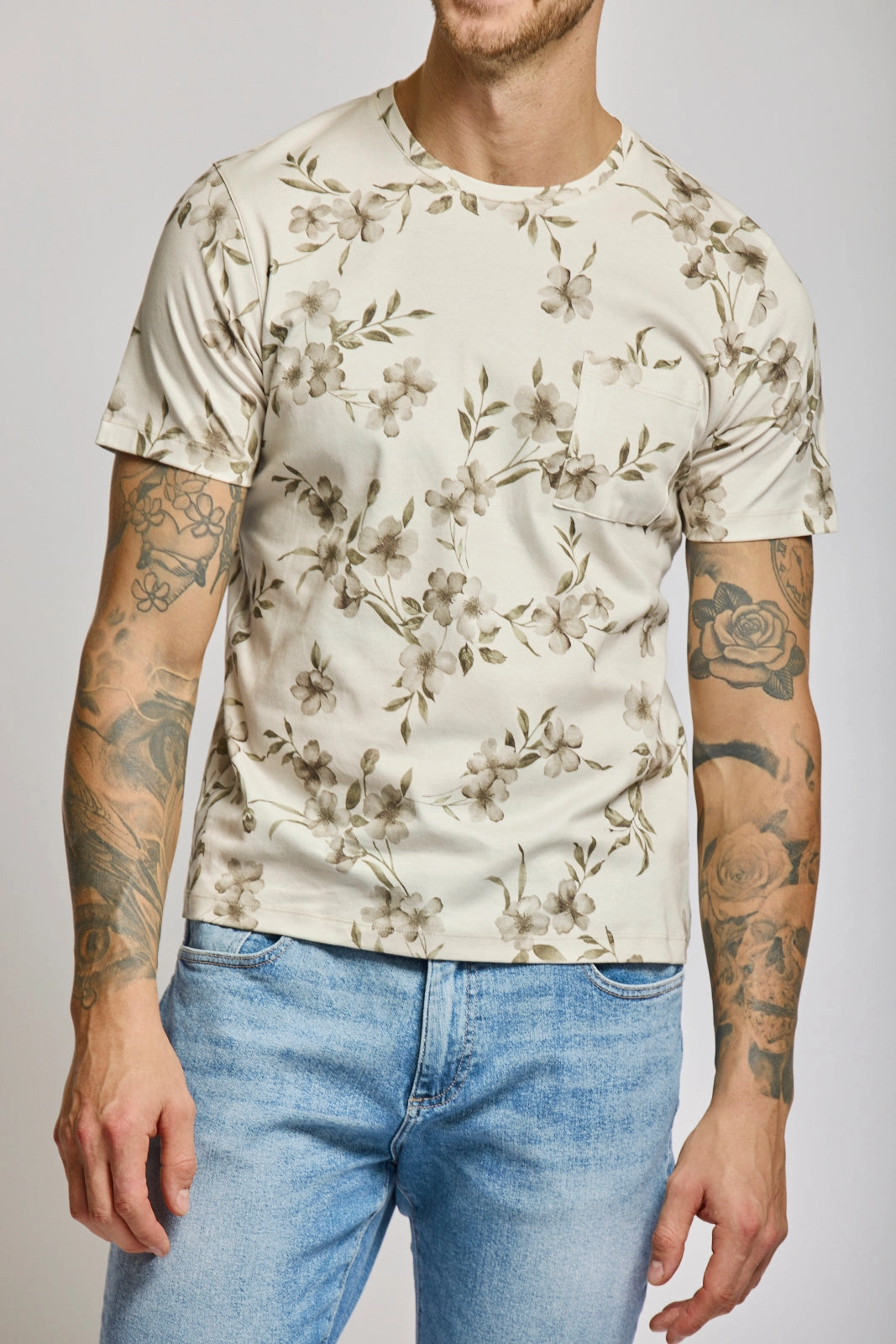 HighCollared Design Joyful Mood FLORAL PRINT TEE