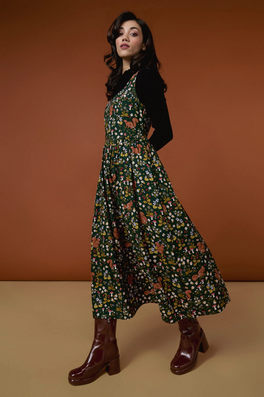 Squirrel Away Midi Dress Night Charm