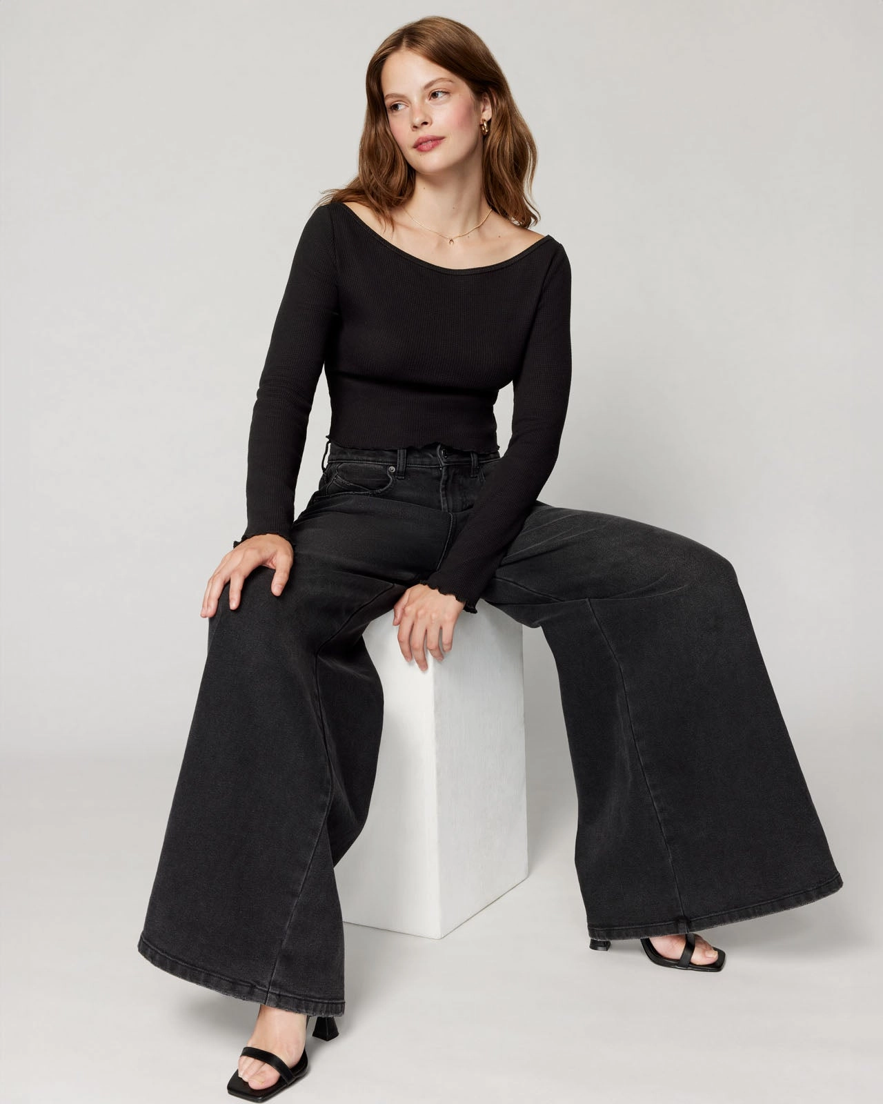Micro Thermal Off-the-Shoulder Top Party Ready