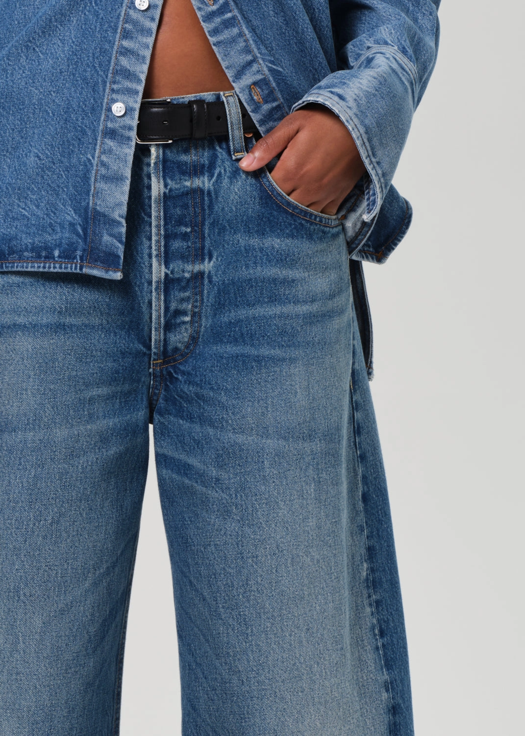 AYLA RAW HEM CROP IN DOHENY Stretch Fit Denim