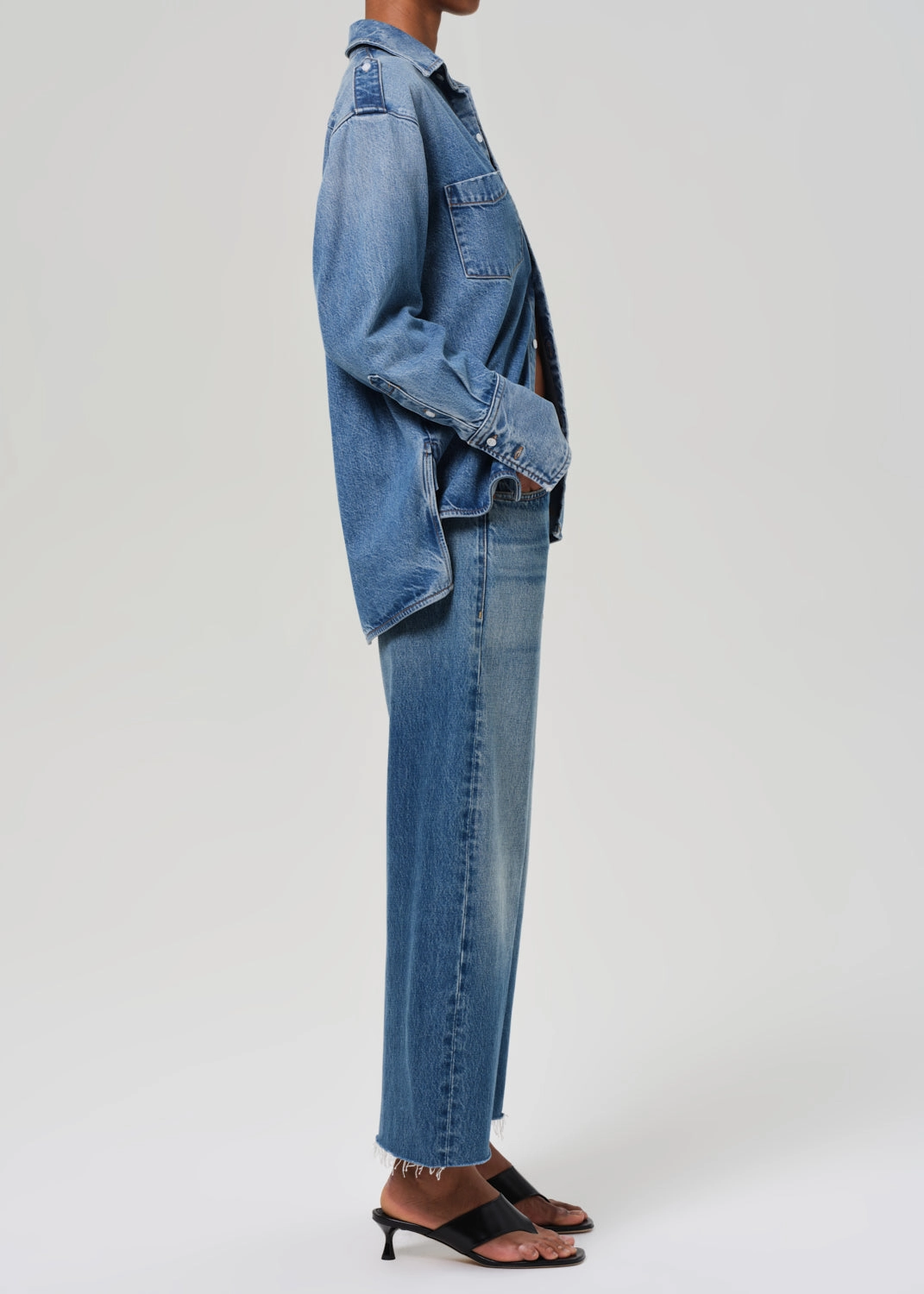 AYLA RAW HEM CROP IN DOHENY No Gap Waist Engineering