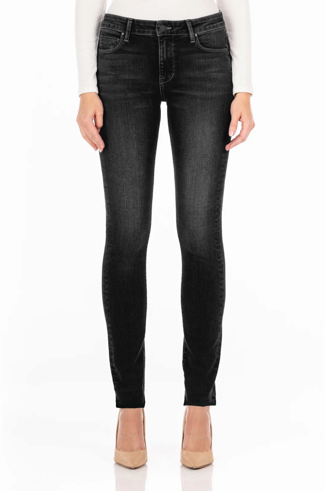 STEVIE MID RISE SLIM IN NASSUNO Sandblasted Finish Street Fashion Parent Style