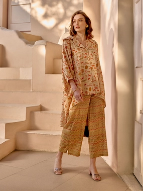 Stonehenge Mulmul Pant Solid-color Minimal Touch