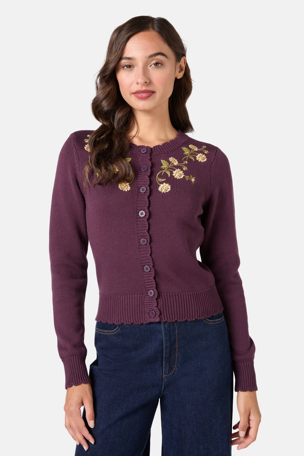 Perfect Knit Casual Warmth Esmerelda Embroidered Cardigan