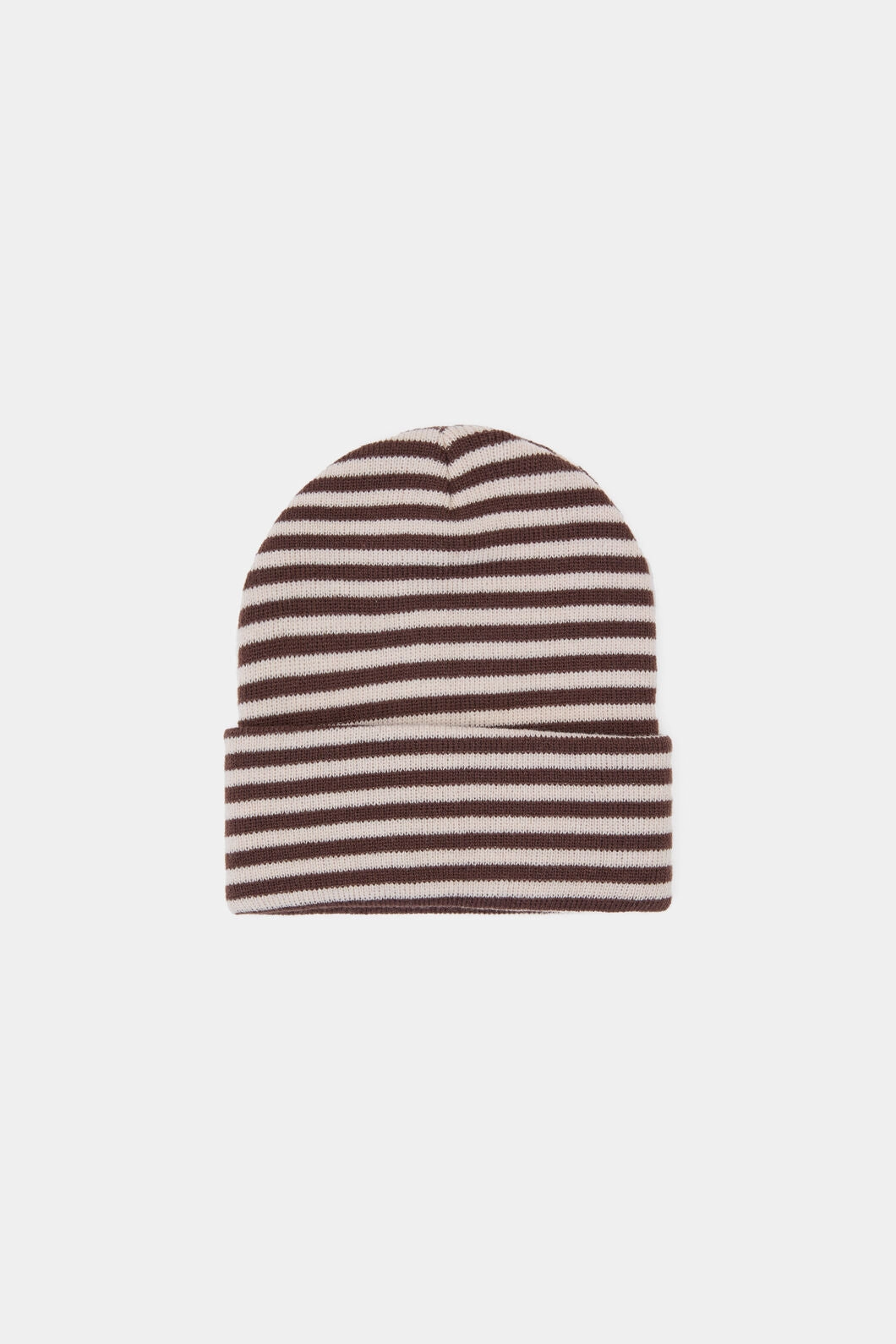 Knitted Layer Turtleneck Striped Beanie