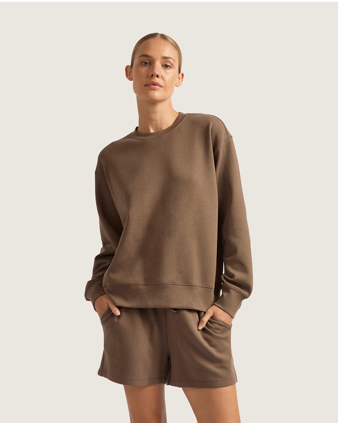 Women's Crew Neck Sweater - Oyster All-Occasion Wear Athleisure Cool