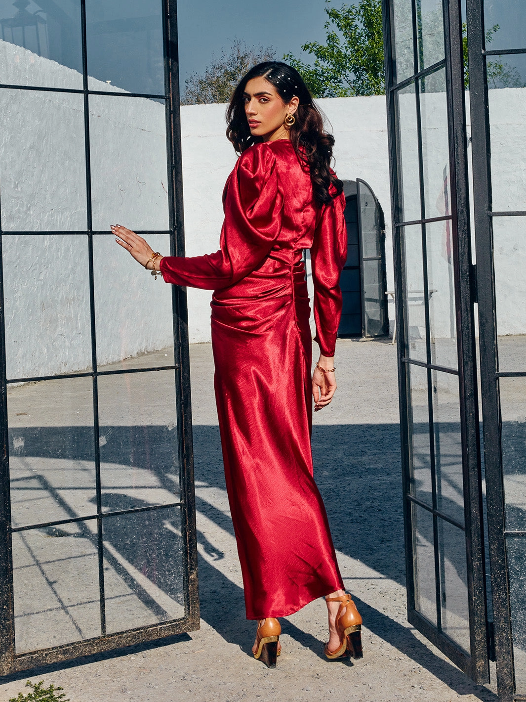 Modern Texture Work Fitwear RUBY PLEATED GOWN