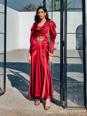 RUBY PLEATED GOWN Night wear Quick Layer