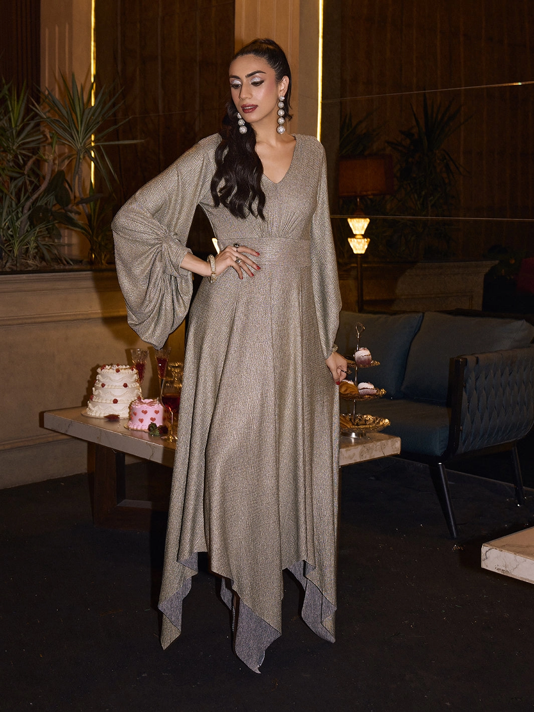 Opulent Glam Party Dress Perfect Waistband Coastal Soft