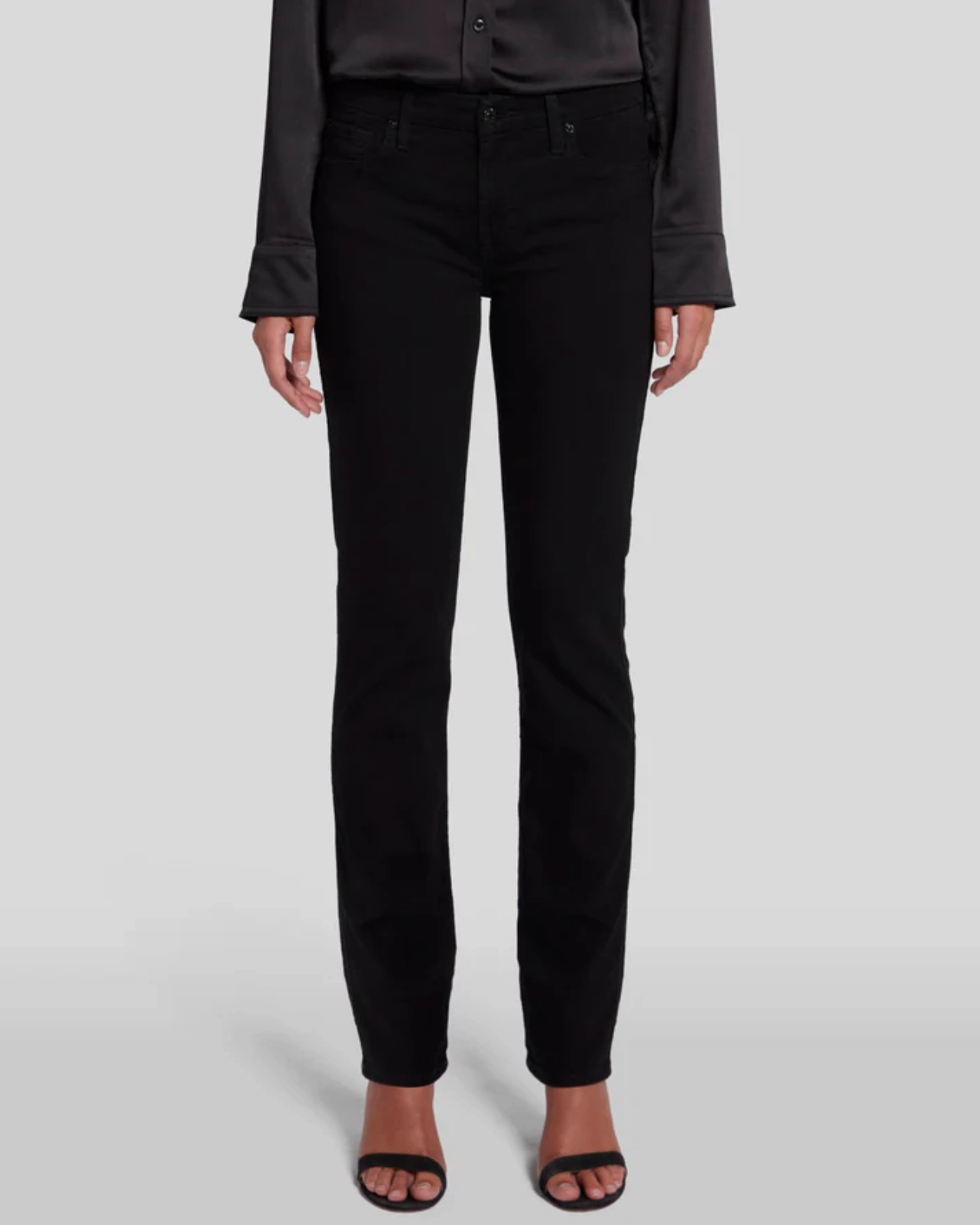 KIMMIE MID RISE STRAIGHT IN RINSE BLACK Workwear Ready
