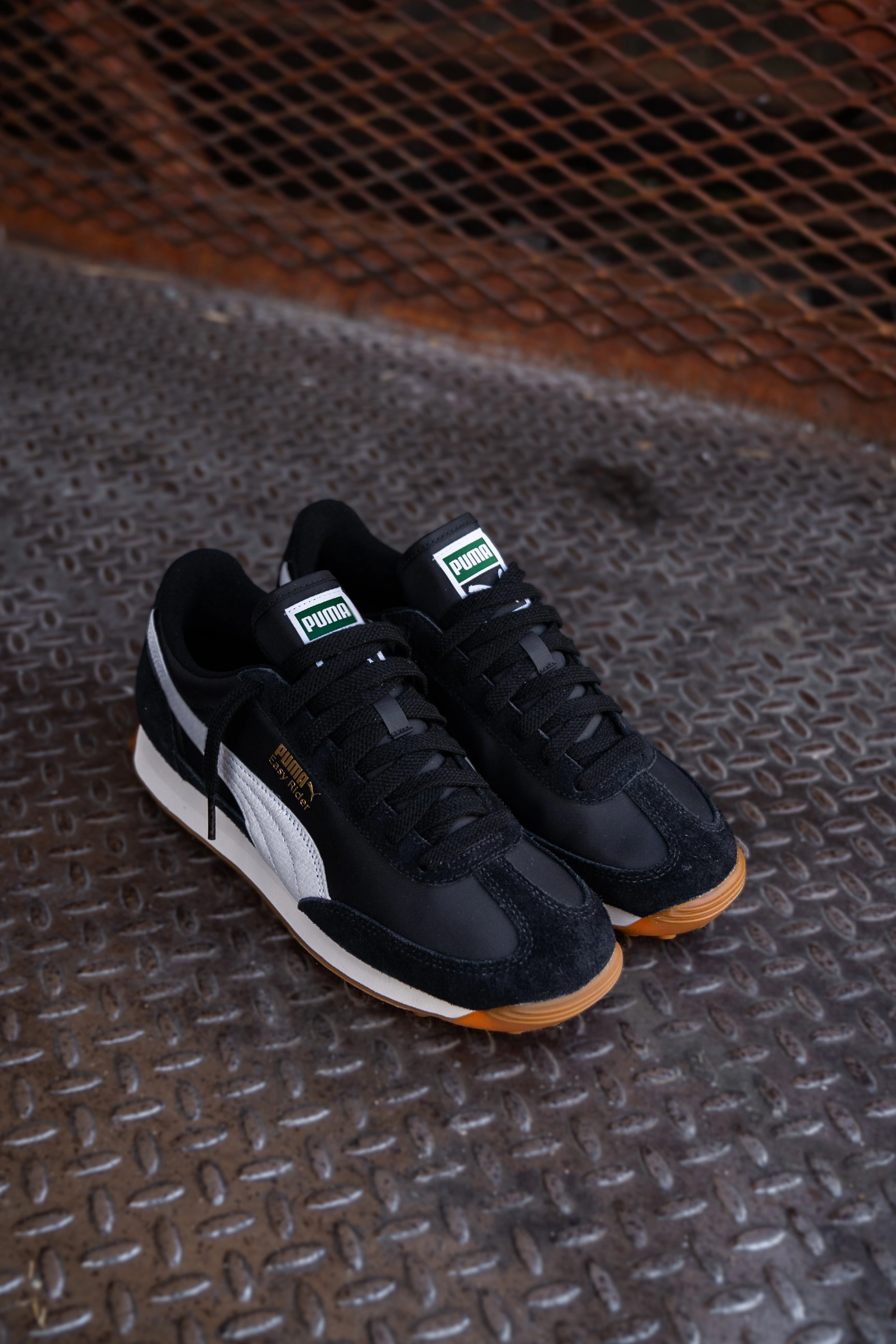 Mens Puma Easy Rider Vintage (Puma Black/Puma White) Trail Usage Style