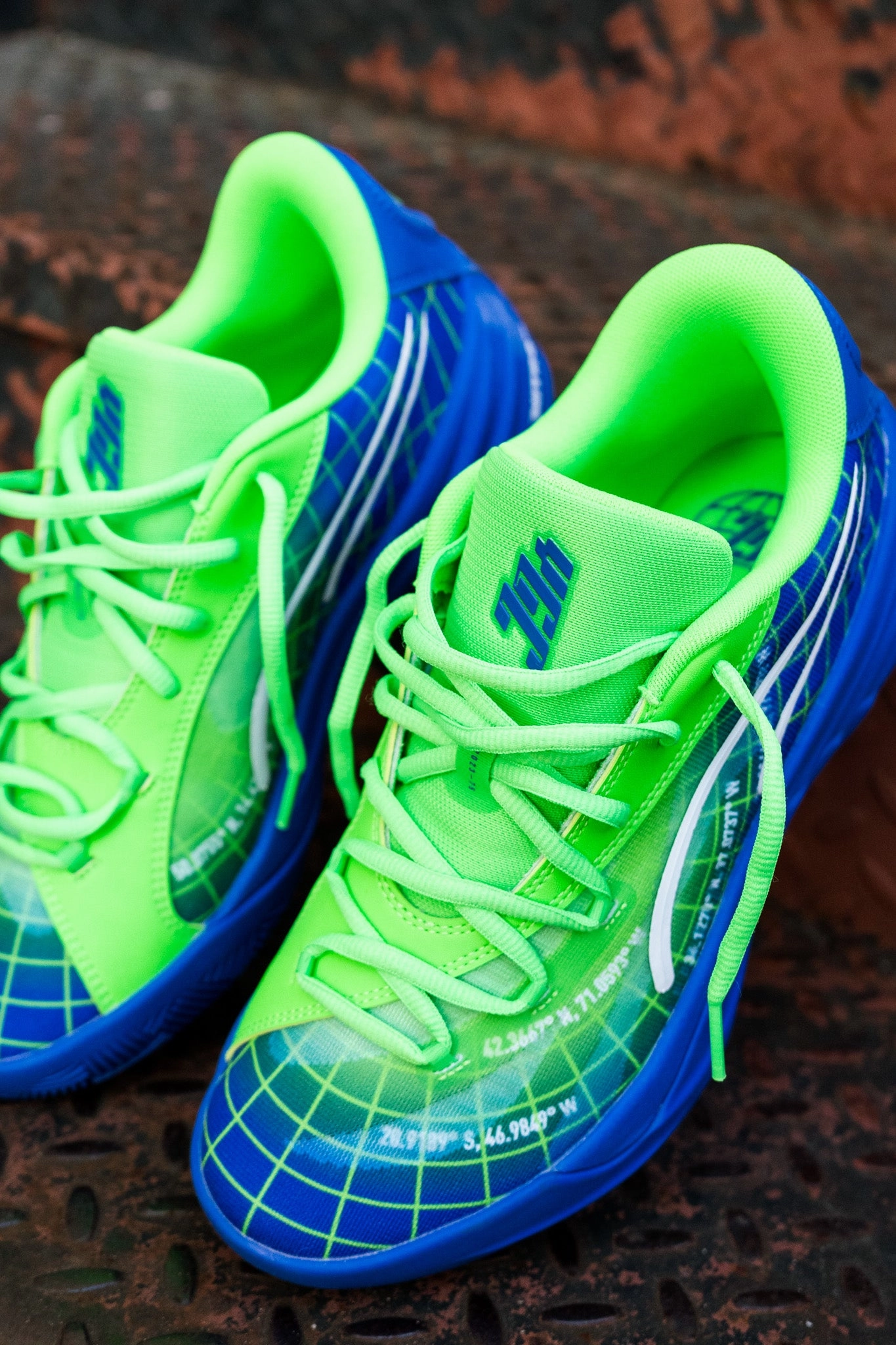 Airflow Engineered Mens Puma All-Pro NITRO Marcus Smart PE (Fluor Green Pes)