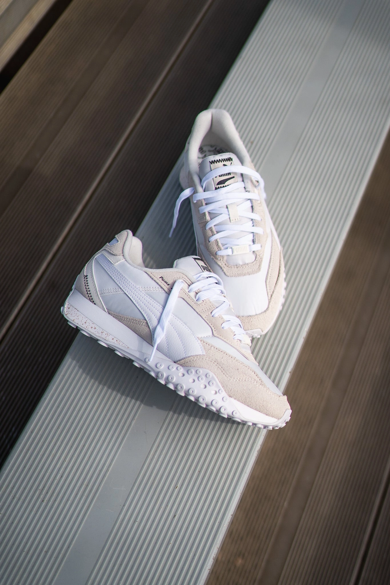 Comfort Cushion Mens Puma Blacktop Rider (Warm White)