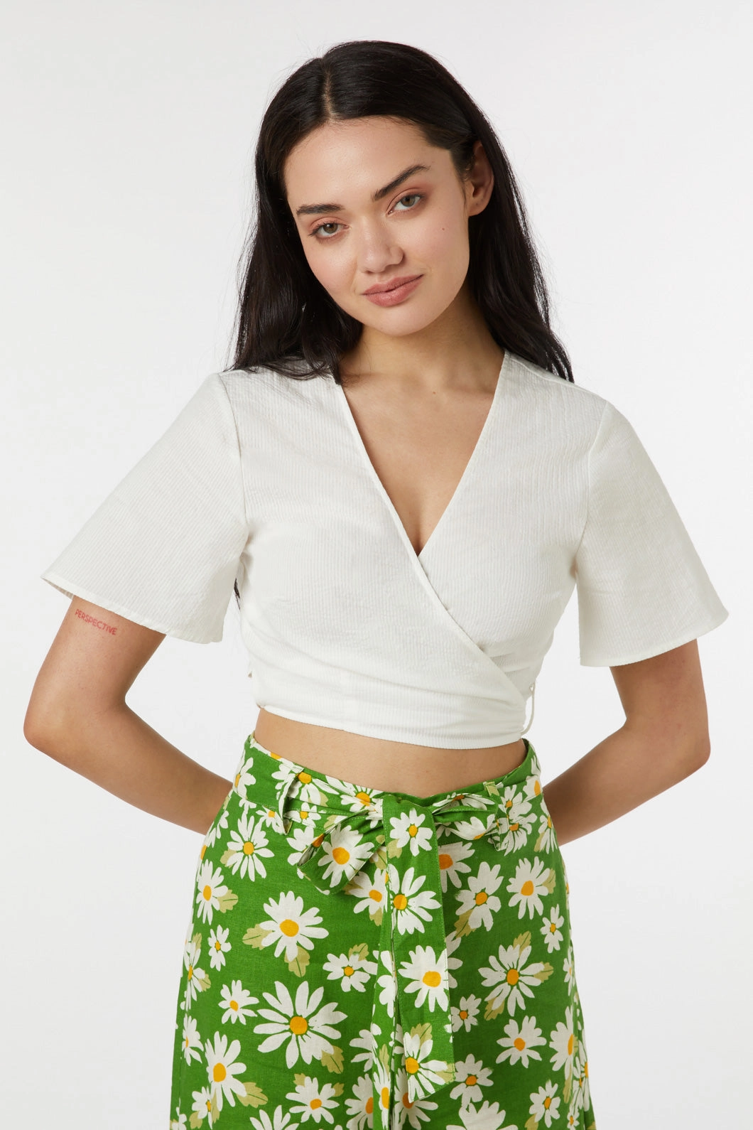 Susanna Wrap Top Reinforced Seams PlacketDetail