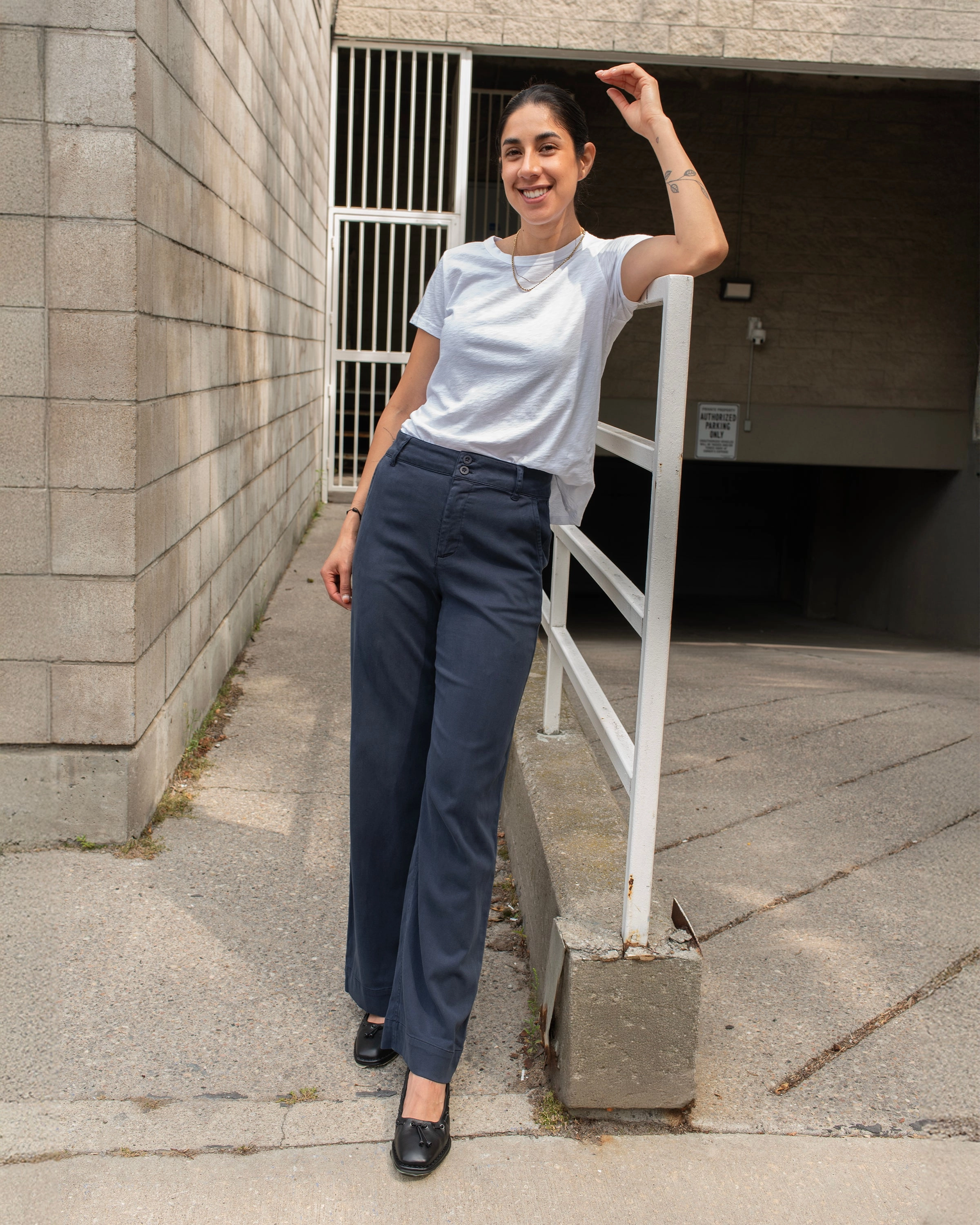 SYDNEY WIDE LEG PANT RollUp Sleeves AbrasionResistantFabric