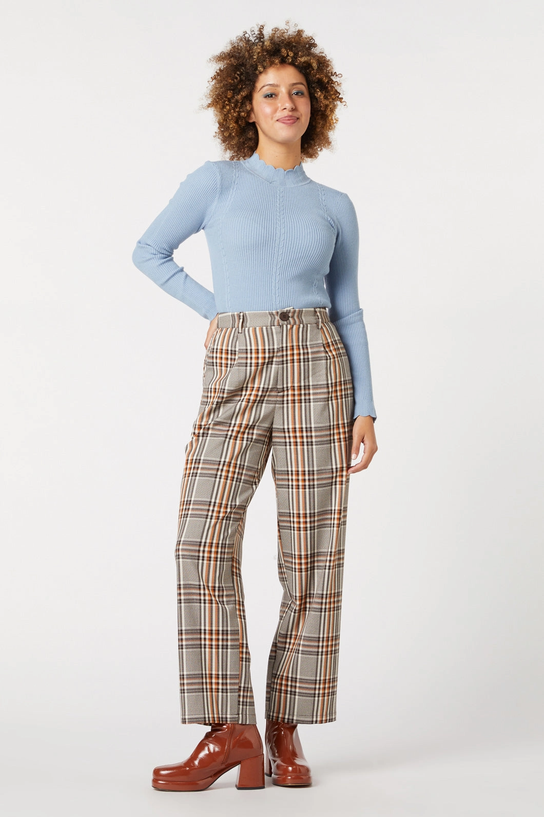 Trendy Sunny Vibes Daily Function Tabitha Check Pant