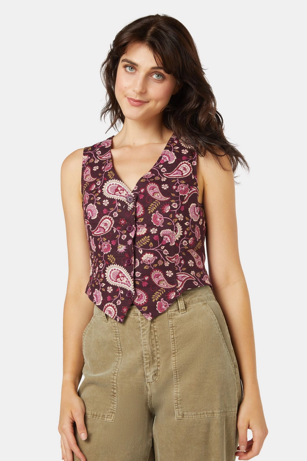 Boho Paisley Vest Cold Ready Look