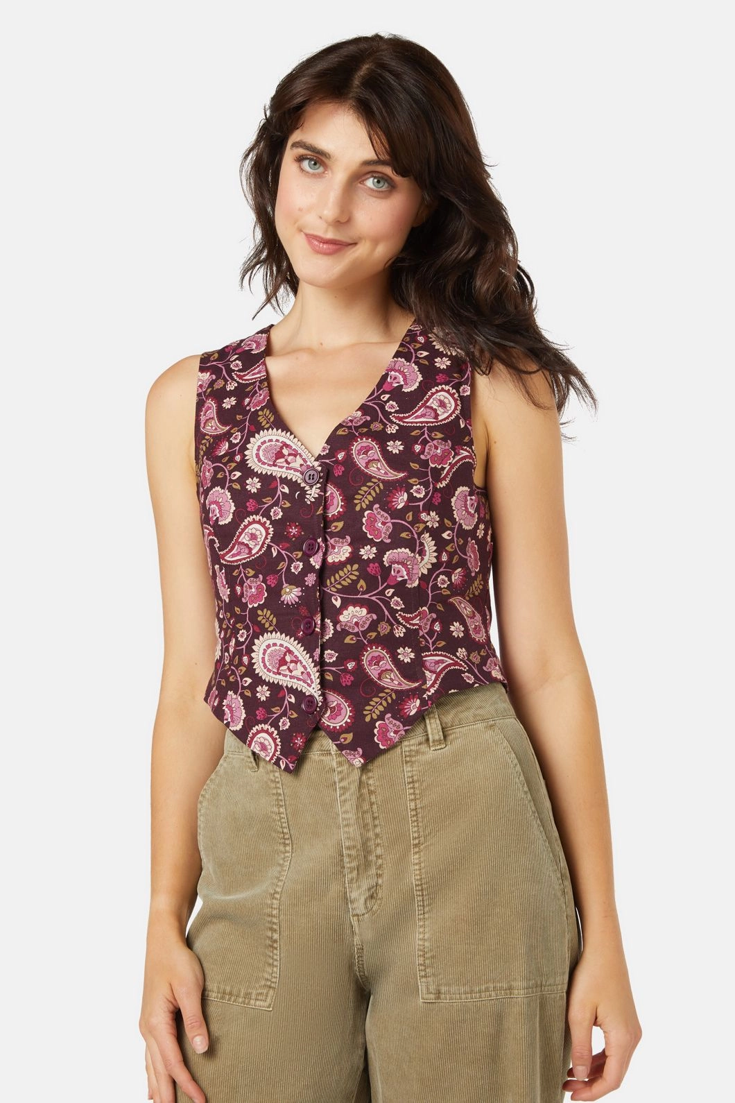 Boho Paisley Vest Windproof Construction