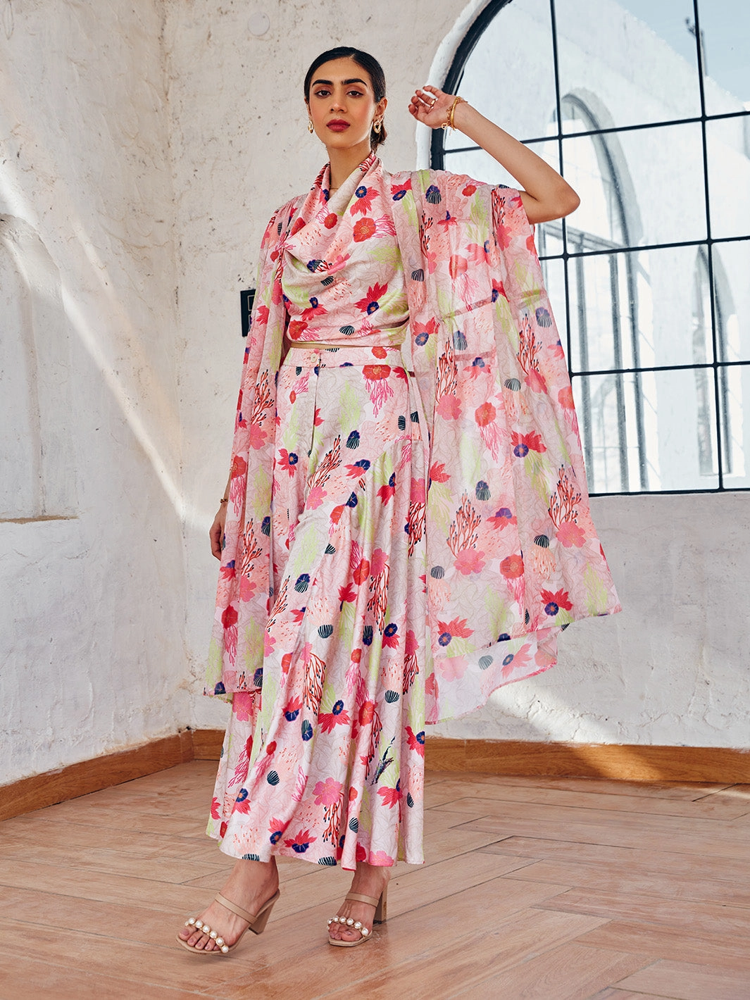 Coralrush Cape Feminine Charm