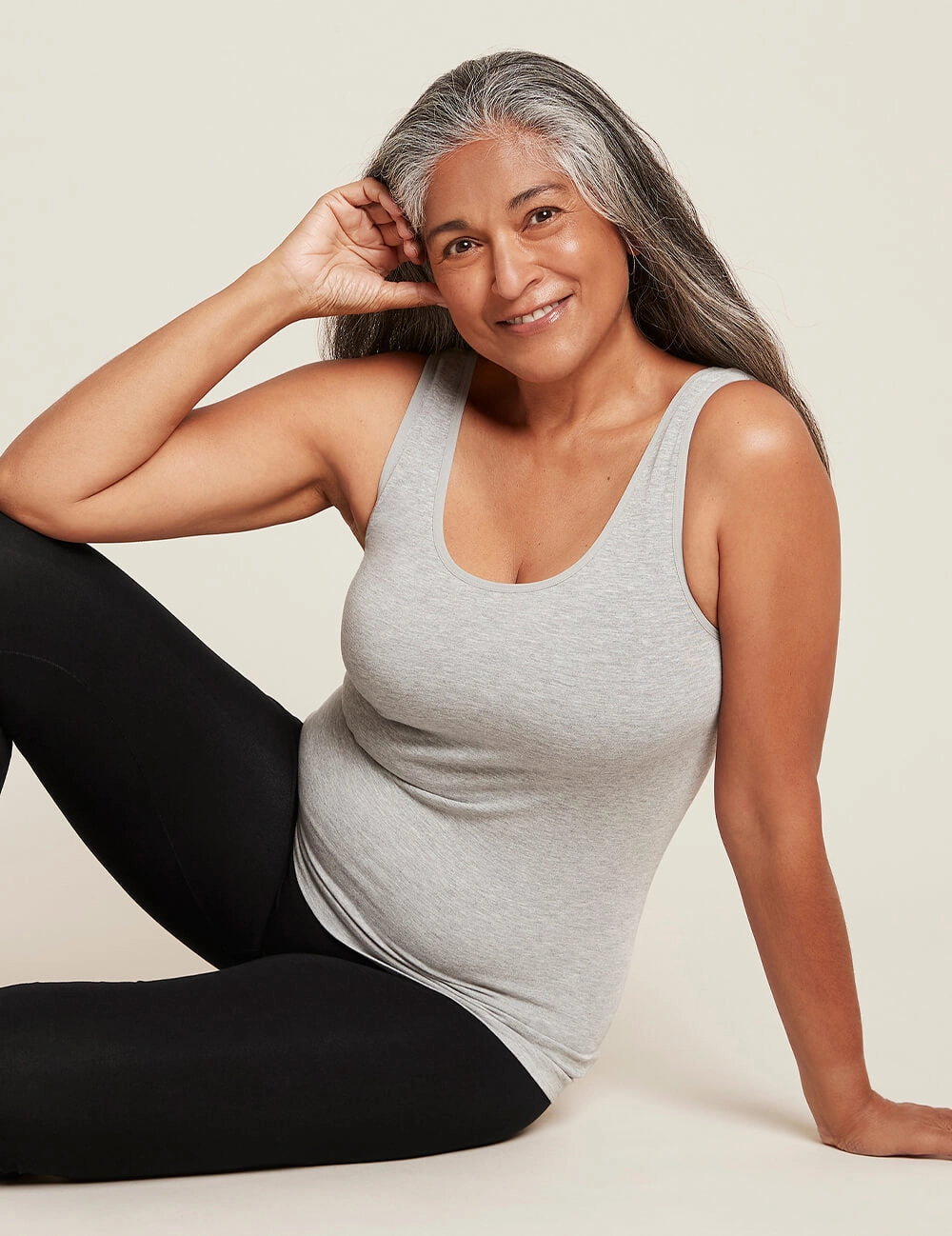 Tank Top - Light Grey Marl Cozy Sweatshirt